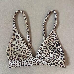 Boys + Arrows leopard bikini top